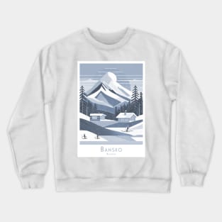 Abstract Bansko Bulgaria Winter Wonderland Crewneck Sweatshirt